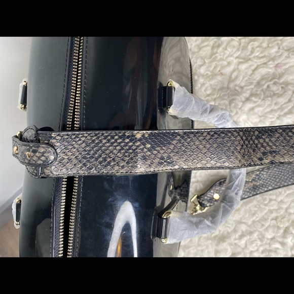 Furla Candy Bag Black with Snakeskin Accents - Picture 8 of 10